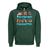 Sports Green weird teachers build character Zipper Hoodie - Artiststas