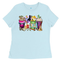 Baby Blue boss babe coffee cups Ladies Tee - Zillion Design Studio