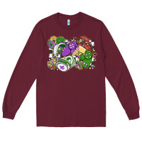 Burgundy gamer mardi gras game controller Long Sleeve Tee - MaliasSmallBusiness