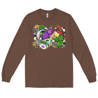 Chestnut gamer mardi gras game controller Long Sleeve Tee - MaliasSmallBusiness
