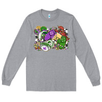 Heather Grey gamer mardi gras game controller Long Sleeve Tee - MaliasSmallBusiness