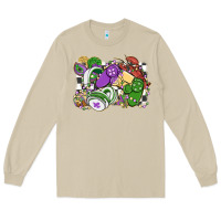 Mushroom gamer mardi gras game controller Long Sleeve Tee - MaliasSmallBusiness