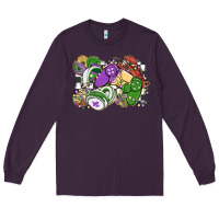 Plum gamer mardi gras game controller Long Sleeve Tee - MaliasSmallBusiness