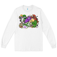 White gamer mardi gras game controller Long Sleeve Tee - MaliasSmallBusiness