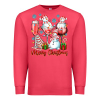 Cardinal merry christmas wine glasses Premium Sweatshirt - texasbilliewilder