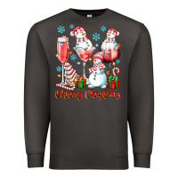 Smoke merry christmas wine glasses Premium Sweatshirt - texasbilliewilder