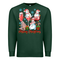 Sports Green merry christmas wine glasses Premium Sweatshirt - texasbilliewilder
