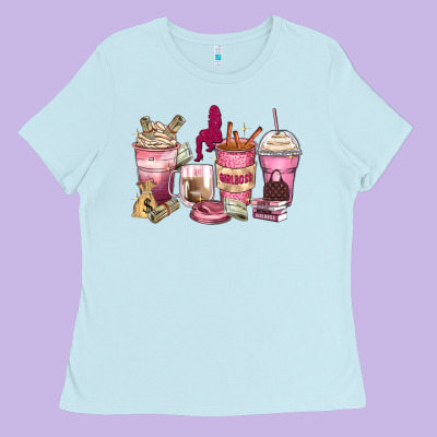 Girl Boss Coffee Cups Ladies Tee Designed By Zillion Design Studio