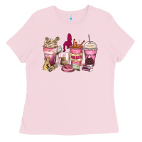 Bubblegum Pink Girl boss coffee cups Ladies Tee - Zillion Design Studio