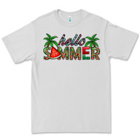 Dove Grey hello summer Premium Tee - CowhideDigitalArt