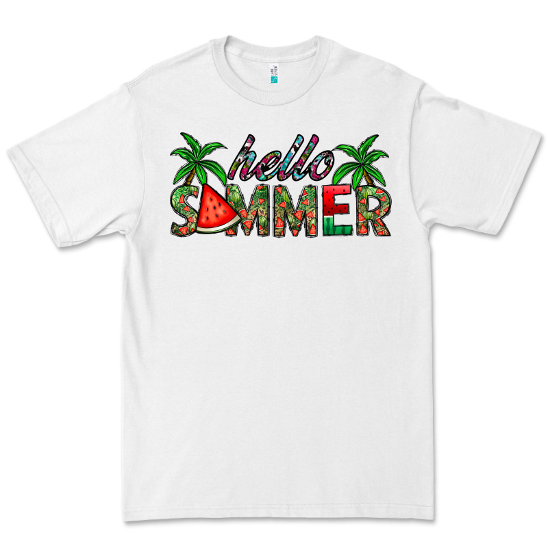 Hello Summer Premium Tee by CowhideDigitalArt | Teevron