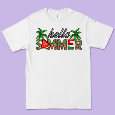 Hello Summer Premium Tee Designed By Cowhidedigitalart