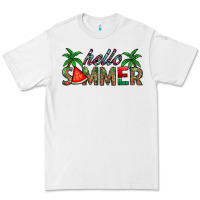 White hello summer Premium Tee - CowhideDigitalArt