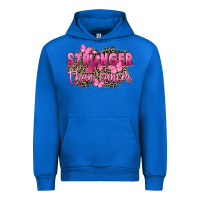 Cobalt Stronger than Cancer Urban Hoodie - FaDigitalArtStudio