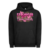 Pigment Black Stronger than Cancer Urban Hoodie - FaDigitalArtStudio