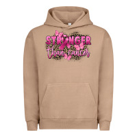 Pigment Burro Stronger than Cancer Urban Hoodie - FaDigitalArtStudio