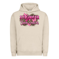 Pigment French Oak Stronger than Cancer Urban Hoodie - FaDigitalArtStudio