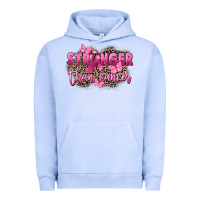 Pigment Grape Ice Stronger than Cancer Urban Hoodie - FaDigitalArtStudio