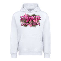 White Stronger than Cancer Urban Hoodie - FaDigitalArtStudio