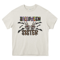Cream halloween sister Heavy Core Tee - CowhideDigitalArt