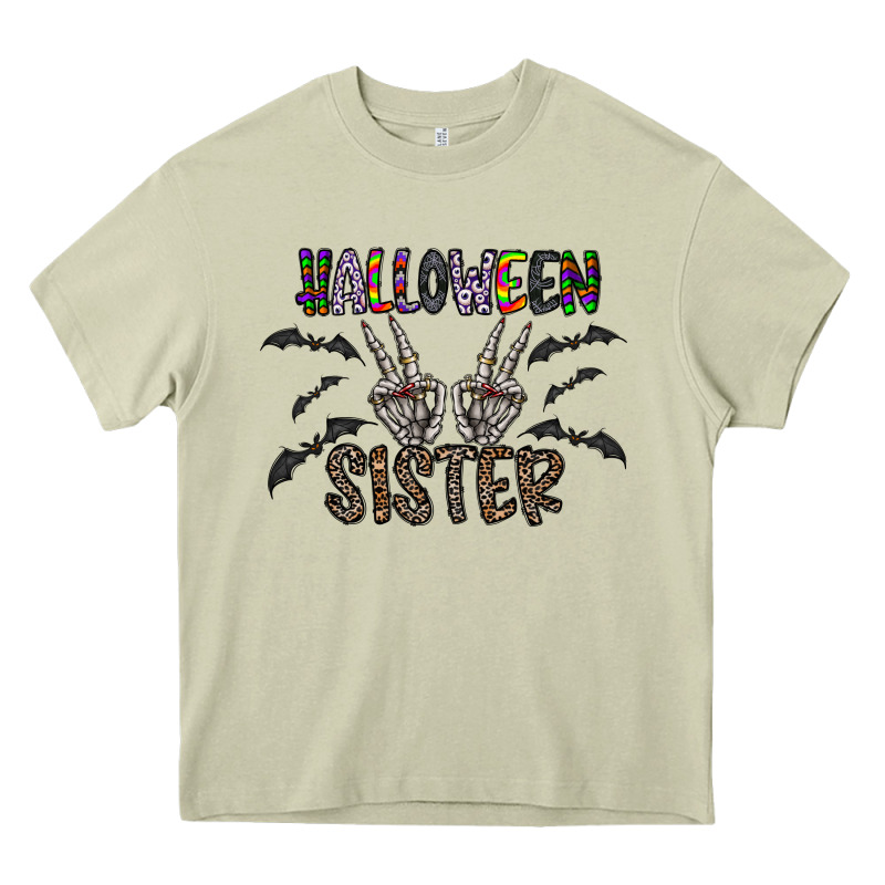 Halloween Sister Heavy Core Tee by CowhideDigitalArt | Teevron