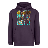 Plum Western a Country Girl Can Survive Heavyweight Hoodie - texasbilliewilder