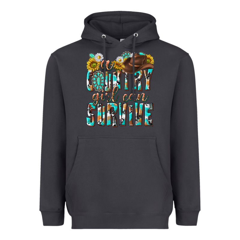 Western A Country Girl Can Survive Heavyweight Hoodie by texasbilliewilder | Teevron