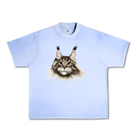 Grape Ice Maine Coon Cat Face Urban Heavy Tee - LillyAllenDesigns