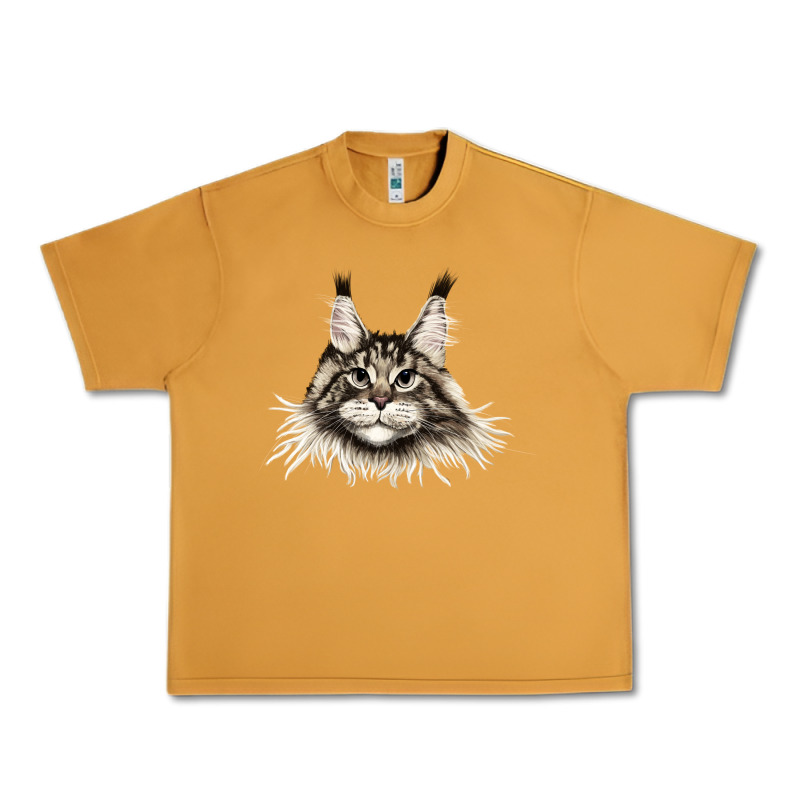 Maine Coon Cat Face Urban Heavy Tee by LillyAllenDesigns | Teevron