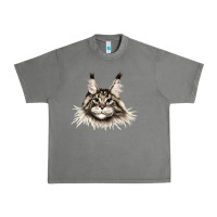 Tornado Maine Coon Cat Face Urban Heavy Tee - LillyAllenDesigns