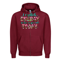Burgundy i match energy so how we gon' act Zipper Hoodie - Artiststas