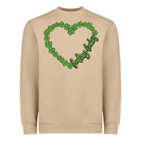 Mushroom shamrock heart felling lucky Heavyweight Sweatshirt - MaliasSmallBusiness