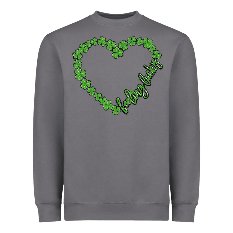 Shamrock Heart Felling Lucky Heavyweight Sweatshirt by MaliasSmallBusiness | Teevron