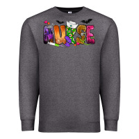 Charcoal Heather Nurse Halloween Premium Sweatshirt - NancyCooperArtShop