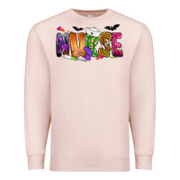 Pale Pink Nurse Halloween Premium Sweatshirt - NancyCooperArtShop