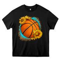 Black western basketball with sunflower Heavy Core Tee - HRA Design Shop