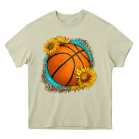 Mossy western basketball with sunflower Heavy Core Tee - HRA Design Shop