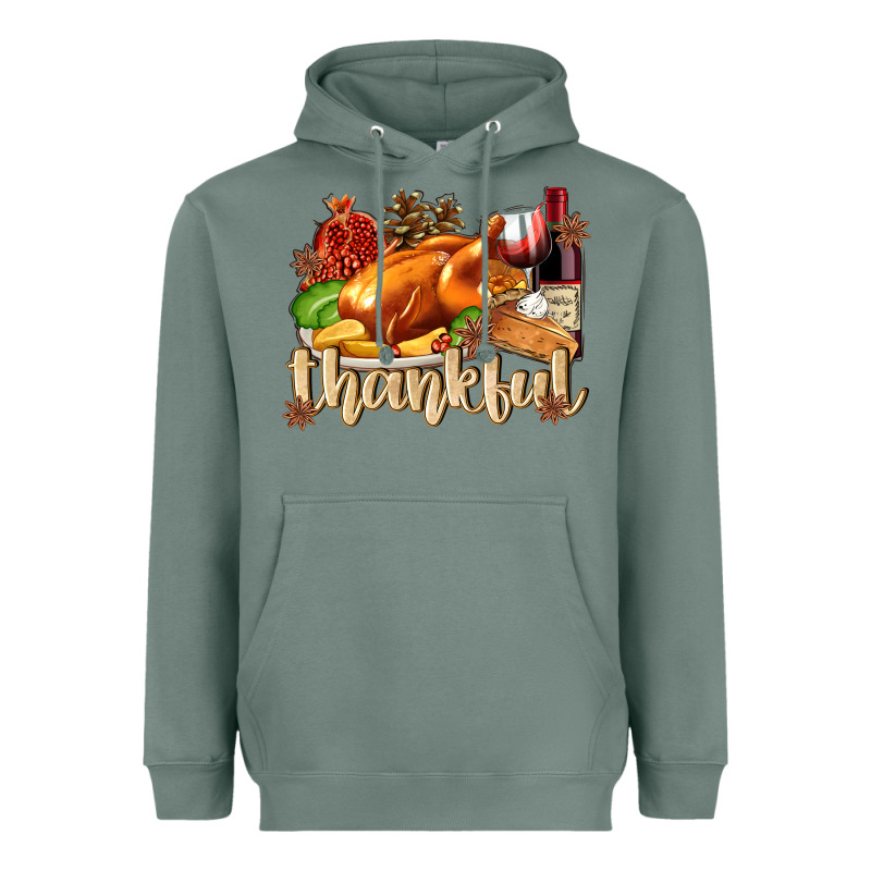Thankful With Turkey Heavyweight Hoodie by texasbilliewilder | Teevron