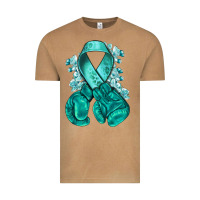 Vintage Camel teal ribbon with boxing gloves Vintage Tee - NancyCooperArtShop