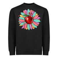 Black teacher apple Heavyweight Sweatshirt - MaliasSmallBusiness