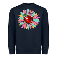 Navy teacher apple Heavyweight Sweatshirt - MaliasSmallBusiness