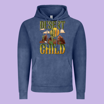 Desert Child Cactus Vintage Hoodie Designed By Nancycooperartshop