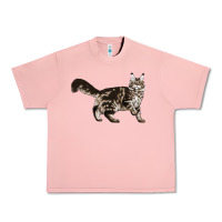 Salmon Maine Coon Cat Urban Heavy Tee - LillyAllenDesigns