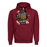 Burgundy black woman silhouette Zipper Hoodie - Artiststas