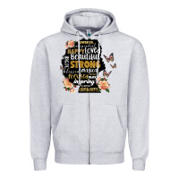 Heather Grey black woman silhouette Zipper Hoodie - Artiststas