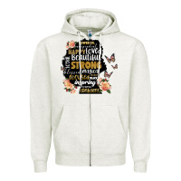 Oatmeal Heather black woman silhouette Zipper Hoodie - Artiststas