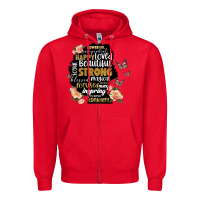 Red black woman silhouette Zipper Hoodie - Artiststas