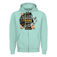 Seafoam black woman silhouette Zipper Hoodie - Artiststas