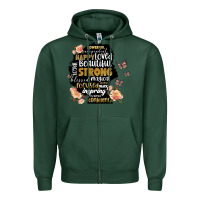 Sports Green black woman silhouette Zipper Hoodie - Artiststas