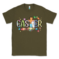 Army Green easter cross with bunny Classic Tee - MaliasSmallBusiness